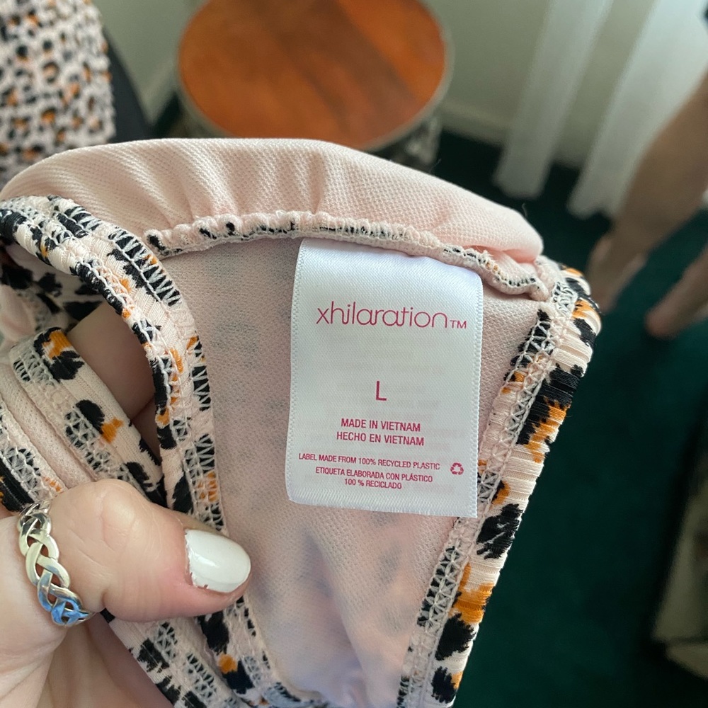 Target Women's Cheetah High Waisted Bathing Suit - Picture 5 of 6